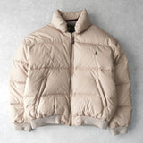 ポロ ラルフローレン ダウンジャケット スモールポニーロゴ 刺繍 ベージュ - NEWSED