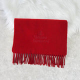 ヴィヴィアン ウエストウッド オーブ ウール マフラー レッド - NEWSED