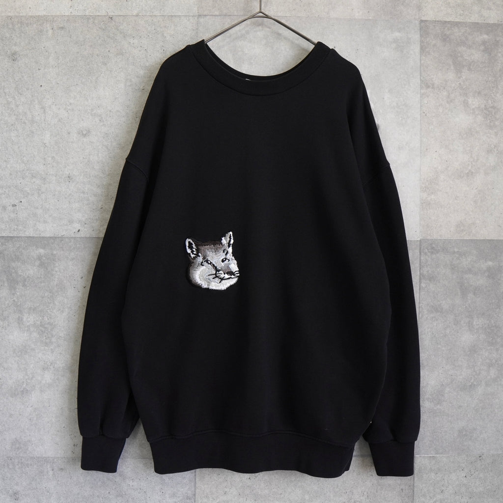 Maison Kitsune 黑色狐狸头超大款卫衣