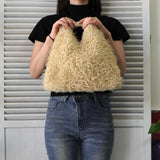 エムエムシックス メゾン マルジェラ ファー ジャパニーズバッグ ミニ ハンドバッグ ベージュ - NEWSED