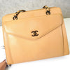 Chanel Coco Mark Lambskin Chain Tote Bag in Beige