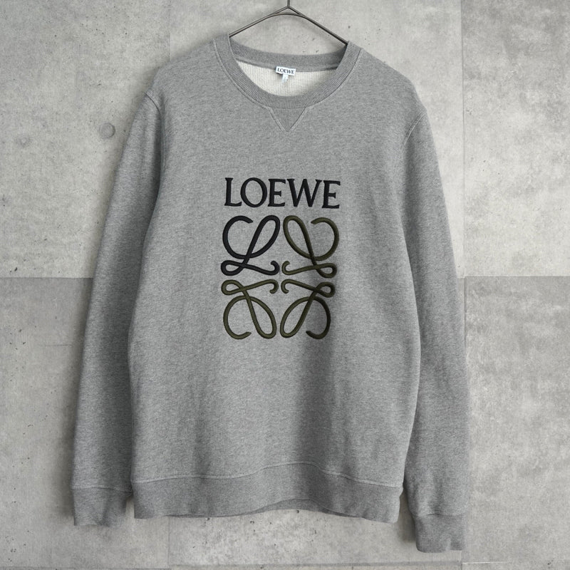ロエベ アナグラム 刺繍 スウェット グレー | ブランド古着を扱う