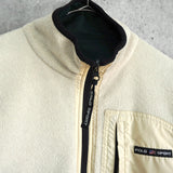 ポロ スポーツ ラルフ ローレン リバーシブル ナイロン/ボア フリース ブルゾン ダークグリーン/アイボリー - NEWSED