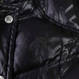 バーバリー ブルーレーベル ホースロゴ ノバチェック裏地 ロング ダウンジャケット レディース ダークブラウン - NEWSED