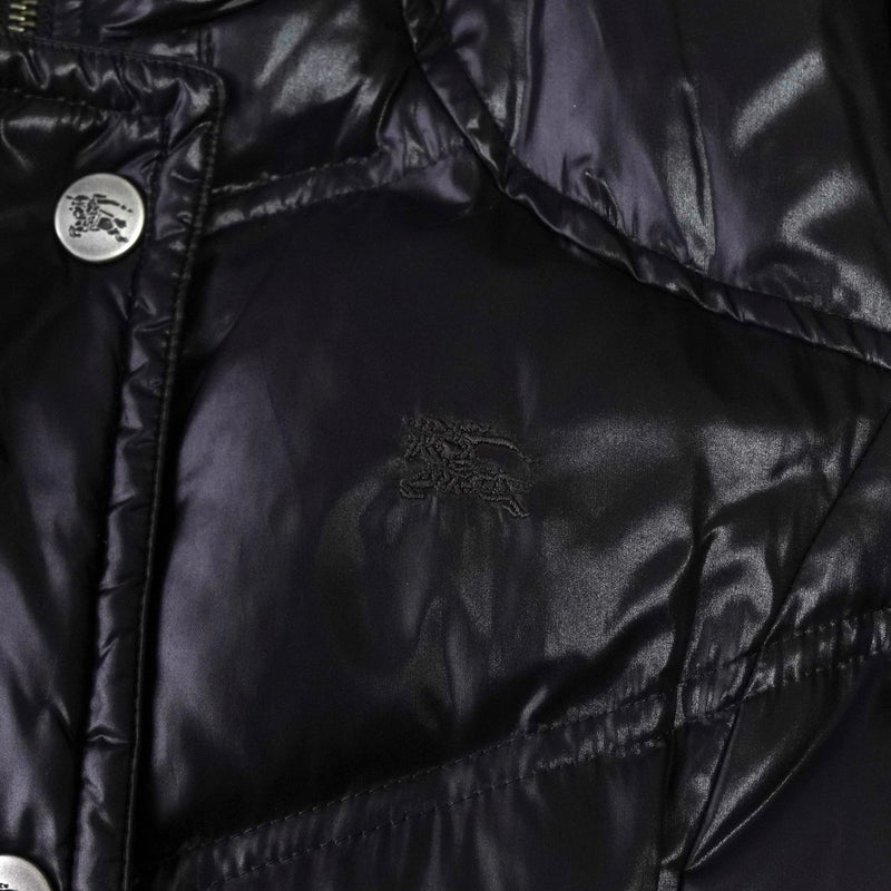 バーバリー ブルーレーベル ホースロゴ ノバチェック裏地 ロング ダウンジャケット レディース ダークブラウン - NEWSED