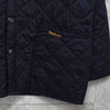 バブアー コーデュロイ襟 ロゴ キルティングジャケット ブラック