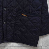 バブアー コーデュロイ襟 ロゴ キルティングジャケット ブラック - NEWSED