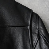 ビバスタジオ 本革 グレインレザー ダブル ライダースジャケット レザージャケット ブラック メンズ - NEWSED