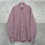 プラダ ギンガムチェック柄 長袖シャツ フォーマル メンズ レッド / ホワイト - NEWSED