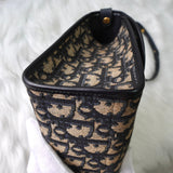 クリスチャンディオール トロッター キャンバス / レザー ショルダーバッグ ネイビー - NEWSED