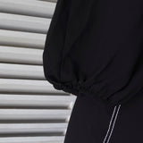 ルイ ヴィトン パフスリーブ シフォン ワンピース ブラック - NEWSED