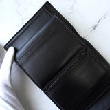 セリーヌ レザー スモール トリフォールドウォレット 二つ折り財布 ブラック - NEWSED