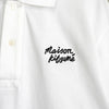 Maison Kitsune 草书徽标短袖 Polo 衫 白色