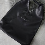 メゾンマルジェラ エムエムシックス レザー ジャパニーズバッグ スモール ブラック - NEWSED