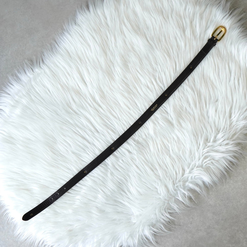 セリーヌ ヴィンテージ 輪馬車 サルキー レザー ベルト ブラック - NEWSED