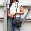 Prada Tessuto 尼龙三角形徽标链条单肩包（黑色）