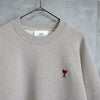 Ami Paris Heart Logo Sweatshirt in Greige