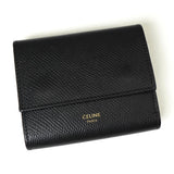 セリーヌ レザー 三つ折り財布 ブラック - NEWSED