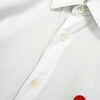 Play Comme des Garçons 白色心形徽标贴片长袖衬衫