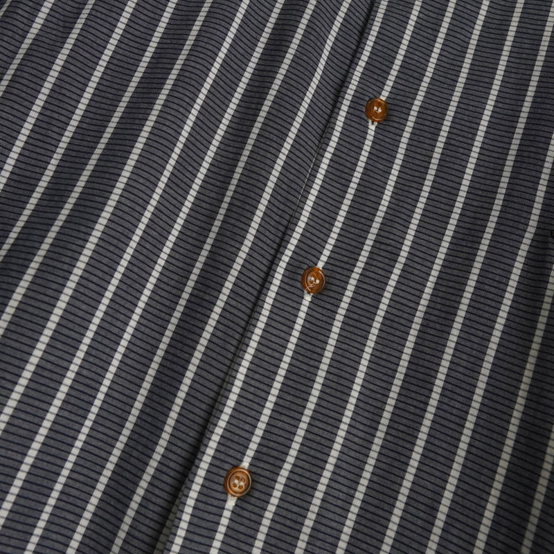 ヴィヴィアン ウエストウッド オーブ ストライプ柄 長袖シャツ クレリックシャツ ブルー - NEWSED