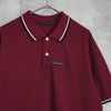 Prada 波尔多红和酒红色橡胶徽标短袖 Polo 衫