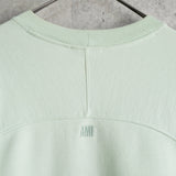 アミパリ アミ パリス ハートロゴ 刺繍 スウェット パステルミントグリーン - NEWSED