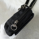 ラコステ ナイロン ミニショルダーバッグ ポーチ ロゴパッチ ブラック - NEWSED