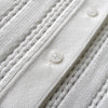 Fred Perry 徽标刺绣镂空针织白色 Polo 衫