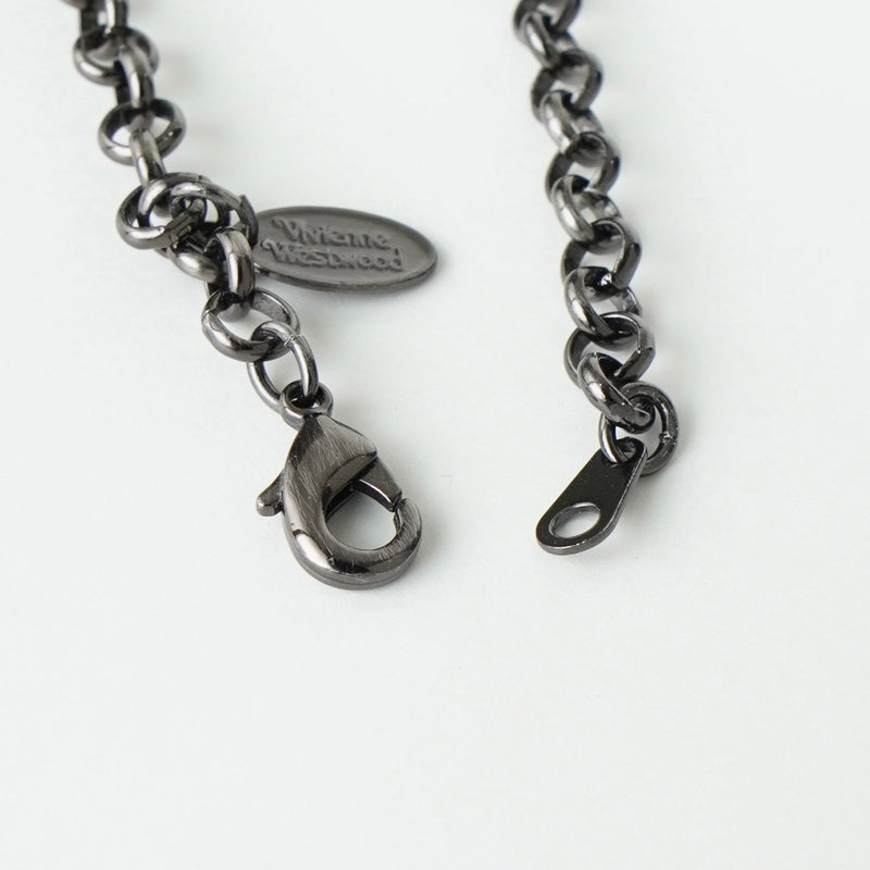 ヴィヴィアン ウエストウッド オーナメンタルタイニーオーブ ラインストーン シルバー ネックレス - NEWSED