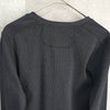 Polo Ralph Lauren logo henley neck long sleeve cut and sew grey ladies