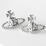 ヴィヴィアン ウエストウッド オーブ ラインストーン シルバー ピアス 箱付き - NEWSED