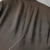 イヴ サンローラン ヴィンテージ シングル テーラードジャケット ツータック スラックス セットアップ ブラウン メンズ - NEWSED