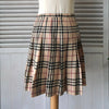 バーバリー ブルー レーベル ノバチェック プリーツ ウール ミニスカート ベージュ