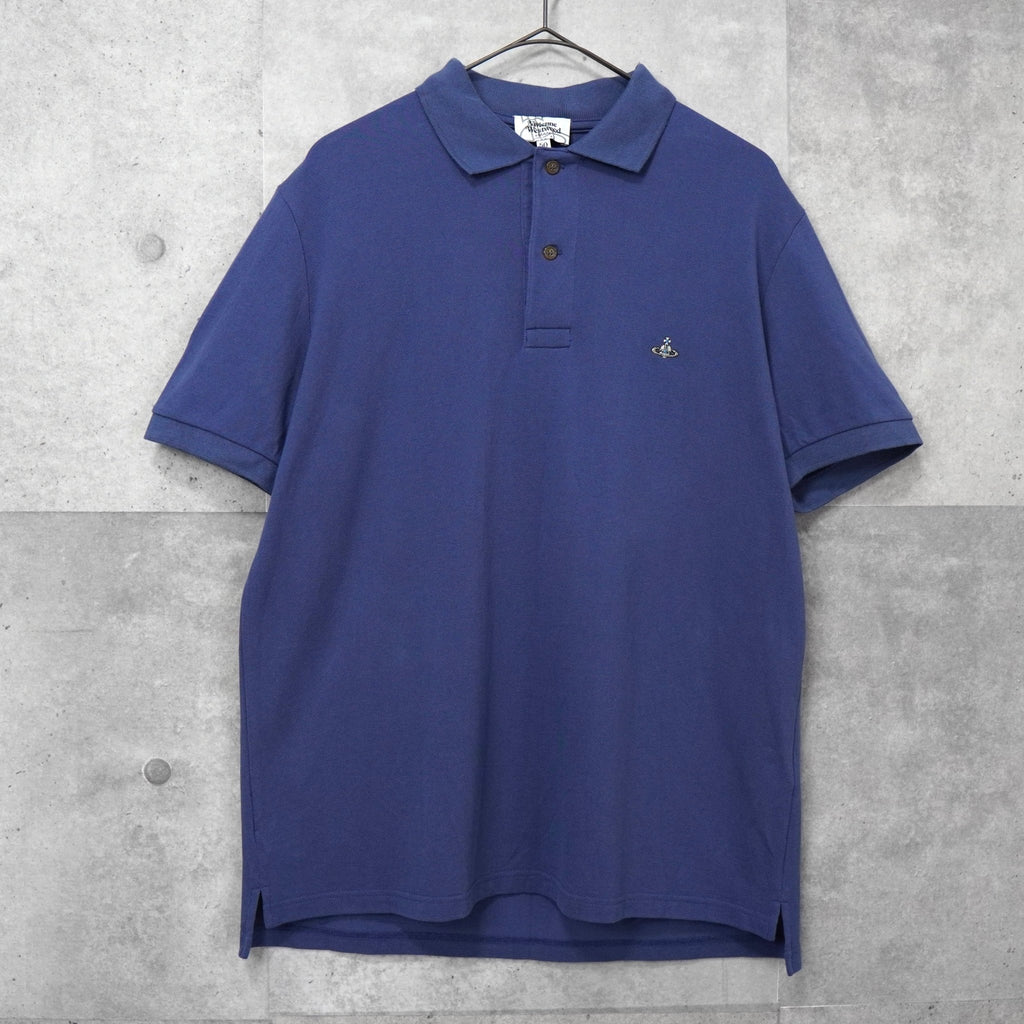 Vivienne Westwood 蓝色 Orb 刺绣短袖 Polo 衫