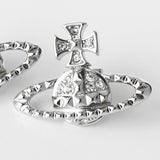 ヴィヴィアン ウエストウッド オーブ ラインストーン シルバー ピアス 箱付き - NEWSED