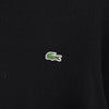 Lacoste 黑色立领针织衫，配徽标贴片