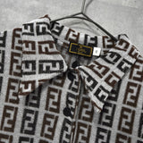 フェンディ ズッカ 総柄 パイル地 半袖ポロシャツ グレー タグ付き未使用品 - NEWSED