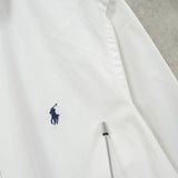ポロ ラルフローレン ロゴ 刺繍 長袖シャツ ホワイト - NEWSED