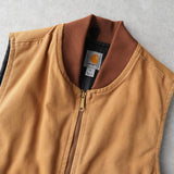 カーハート ダックベスト キルティング裏地 キャメル - NEWSED