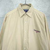 ポロ スポーツ ラルフローレン 長袖シャツ ロゴ刺繍 ベージュ - NEWSED