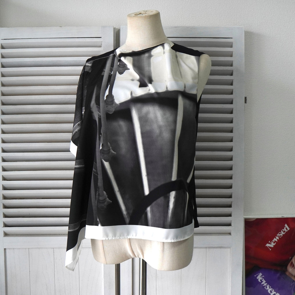 MM6 Maison Margiela 黑色转印无袖上衣
