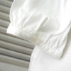 Courreges Square Neck Ruffle 3/4 Length Tunic Cut and Sewn in White