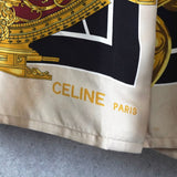 セリーヌ ヴィンテージ シルク レオナール 総柄 シャツ ワンピース ブラック / ゴールド レディース - NEWSED