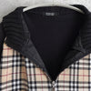 バーバリー ブラックレーベル ノバチェック柄 ジップアップ ドライバーズ ニット 切り替え ブラック/ベージュ