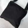 Prada Pocono Tessuto Nylon Shoulder Bag with Triangle Logo in Black