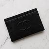 シャネル ココマーク キャビアスキン カードケース ブラック
