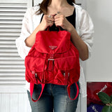 プラダ ポコノ テスート ナイロン バックパック リュックサック レッド 赤 - NEWSED