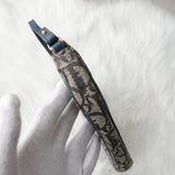 クリスチャン ディオール サドル キャンバス / レザー ハンドバッグ ワンショルダーバッグ ネイビー - NEWSED