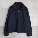 ポロ ラルフローレン ブルゾン ロゴ 刺繍 フリース裏地 ネイビー - NEWSED