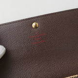 ルイ ヴィトン ダミエ ポルトフォイユ・サラ 長財布 フラップ ブラウン - NEWSED